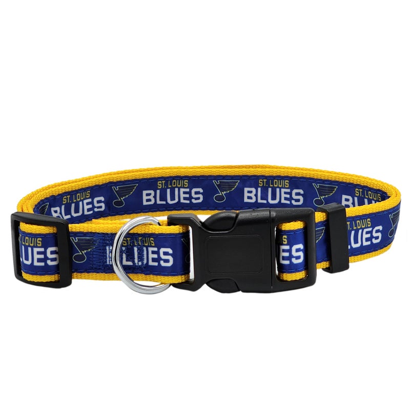 Pets First NHL ST.Louis Blues Collar for Dogs & Cats, Large. - Adjustable, Cute & Stylish! The Ultimate Hockey Fan Collar! - Image 1